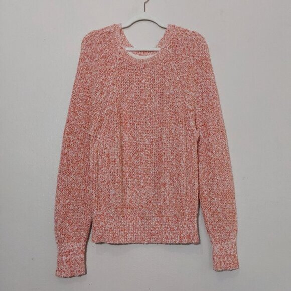 Free People Electric City Orange Knit Pullover Sweater - L - Great Condition - Picture 2 of 7